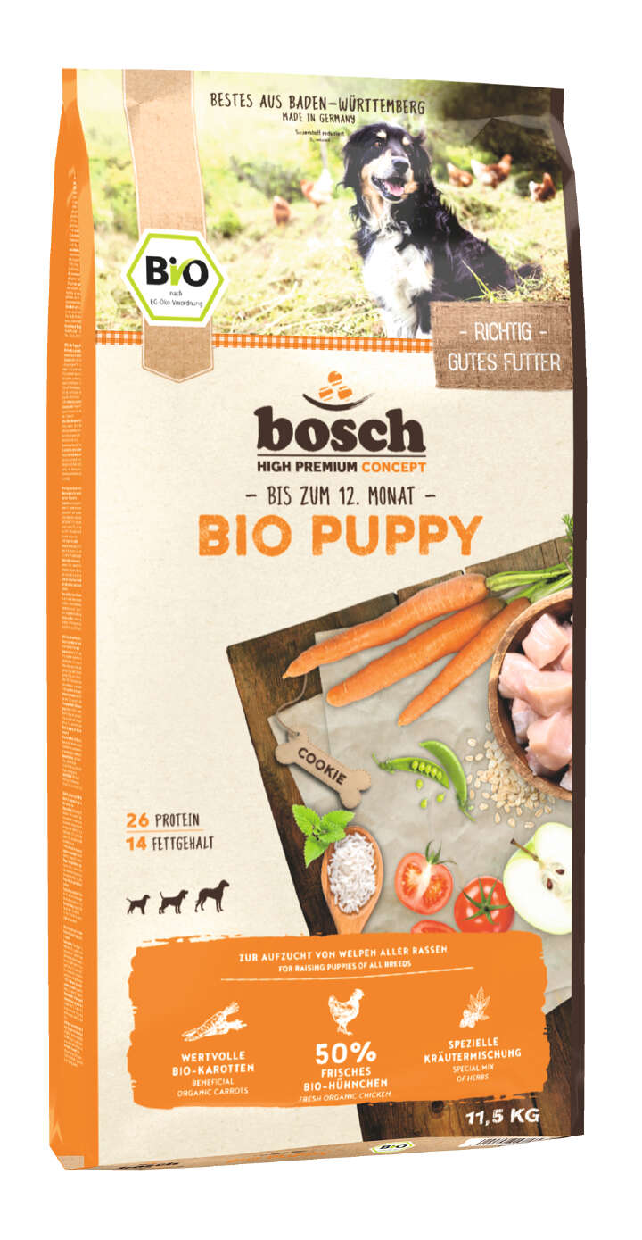 bosch Hunde-Trockenfutter BIO Puppy Hühnchen+Karotten